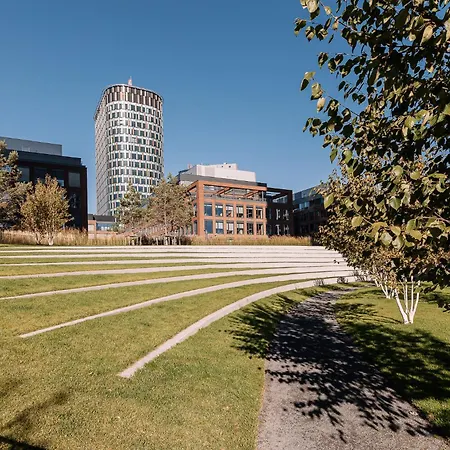 公寓 Skau Sky Park Blue By Zaha Hadid 21 Floor 2 Tower Panoramic View Free Parking 布拉迪斯拉发