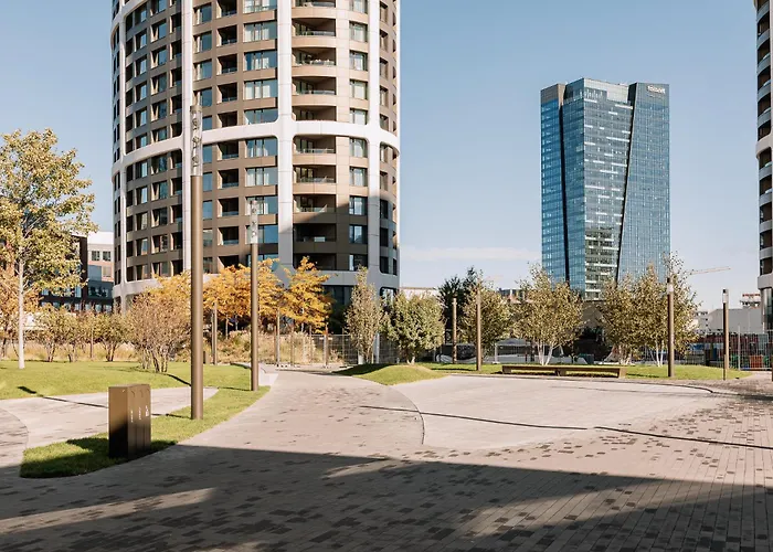 Апартаменты Skau Sky Park Blue By Zaha Hadid 21 Floor 2 Tower Panoramic View Free Parking